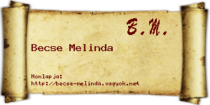 Becse Melinda névjegykártya